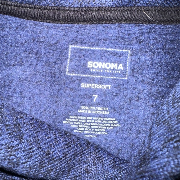 Boys fleece pullover- size 7 - Picture 3 of 3